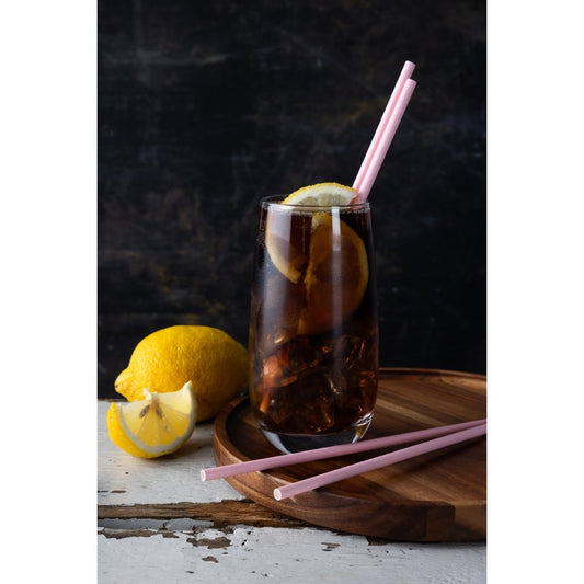 Fiesta Compostable Paper Straws Pink (250 Pack) (210(L)mm | Pack Quantity: 250) • PAS-FB139