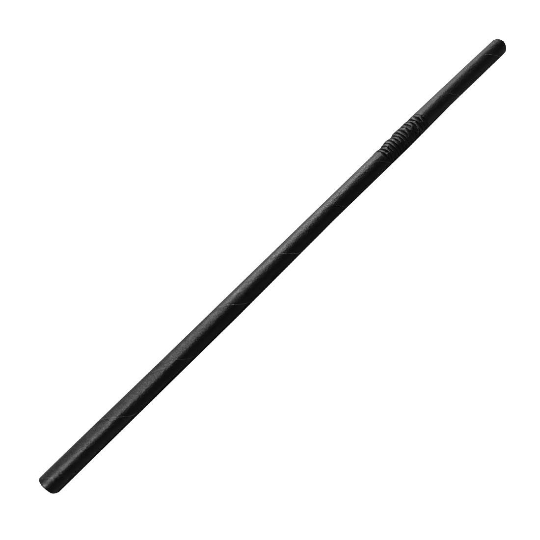 Fiesta Compostable Bendy Paper Straws Black (Pack of 250) • PAS-FB140