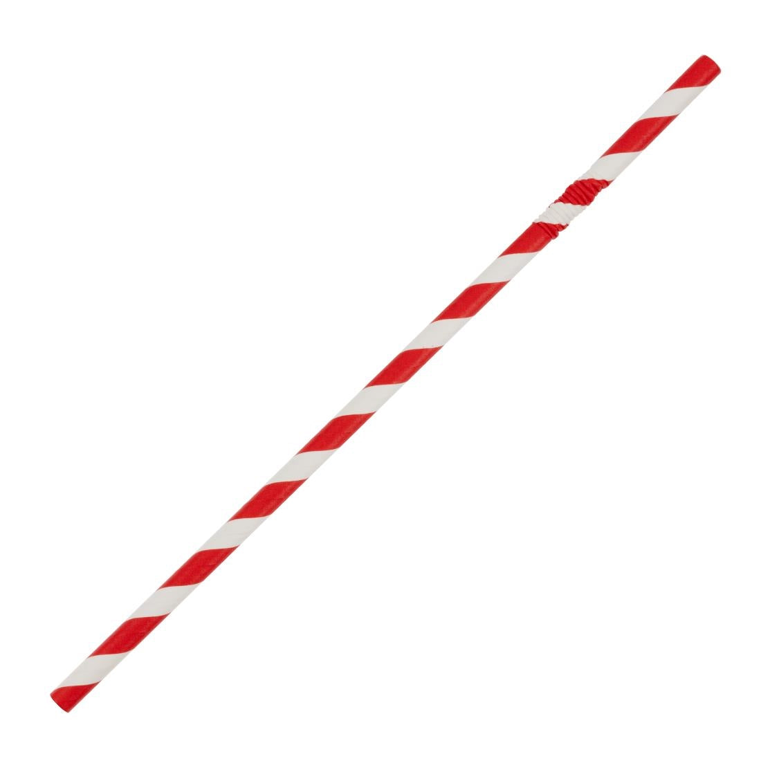 Fiesta Compostable Bendy Paper Straws Red Stripes (250 Pack) (210(L)mm | Pack Quantity: 250) • PAS-FB142