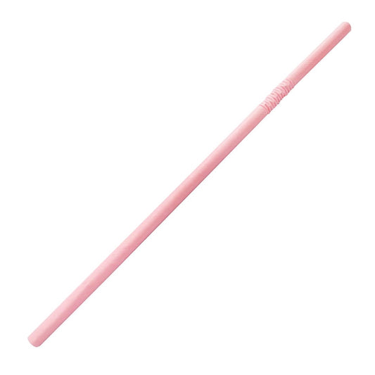 Fiesta Compostable Bendy Paper Straws Pink (Pack of 250) • PAS-FB144