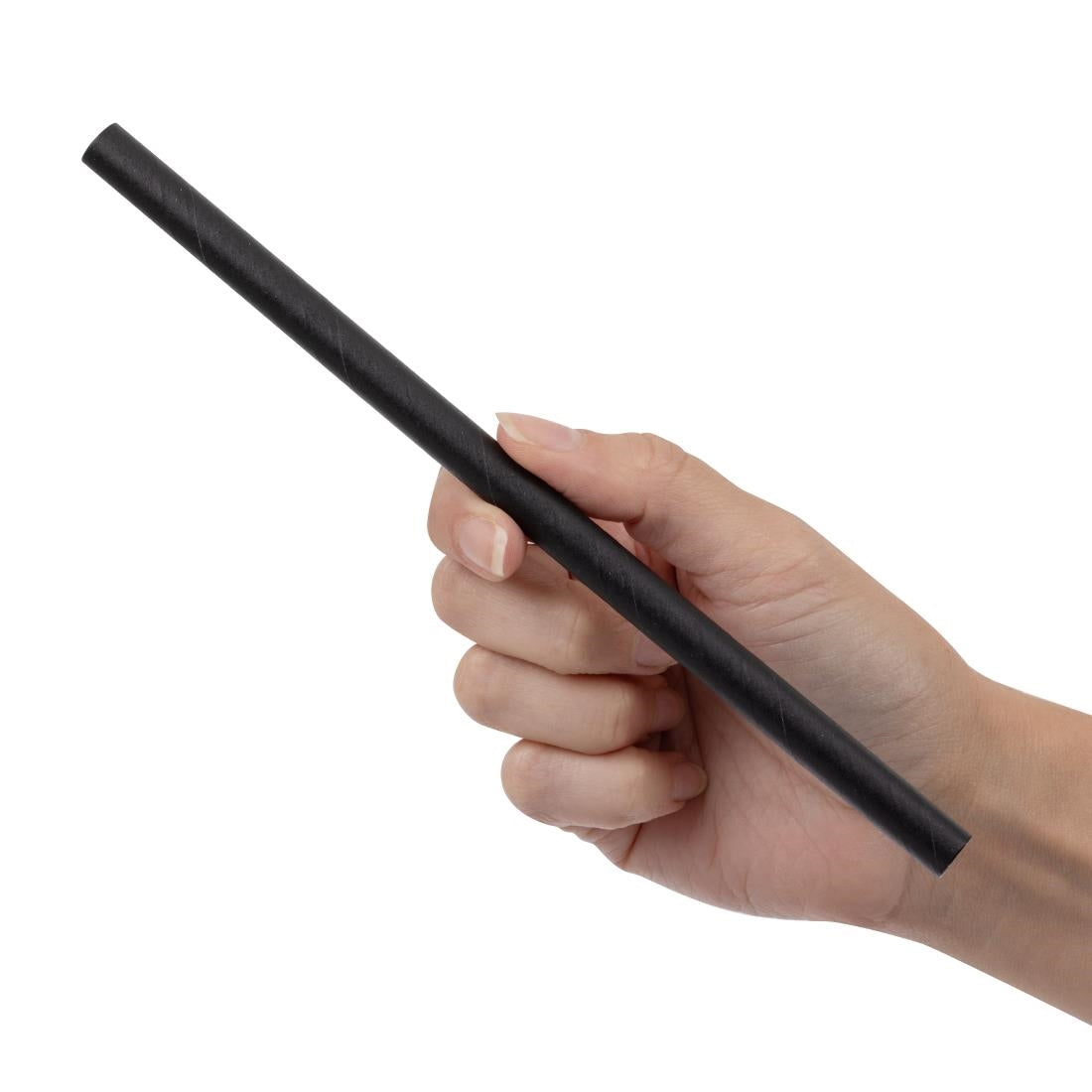 Fiesta Compostable Paper Smoothie Straws Black (250 Pack) (210(L)mm | Pack Quantity: 250) • PAS-FB145