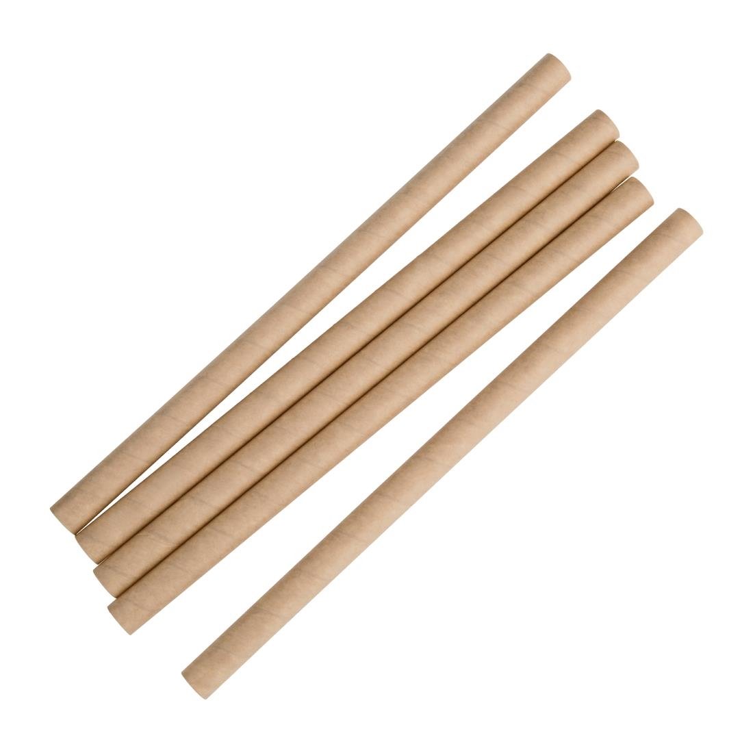 Fiesta Compostable Paper Smoothie Straws Kraft (Pack of 250) • PAS-FB146