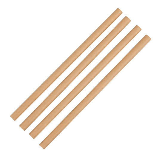 Fiesta Compostable Paper Smoothie Straws Kraft (250 Pack) (210(L)mm | Pack Quantity: 250) • PAS-FB146