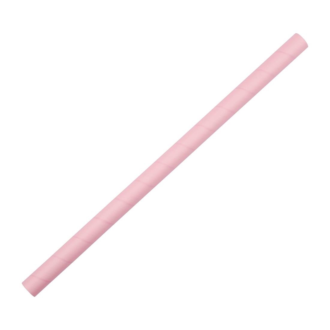 Fiesta Compostable Paper Smoothie Straws Pink (Pack of 250) • PAS-FB149