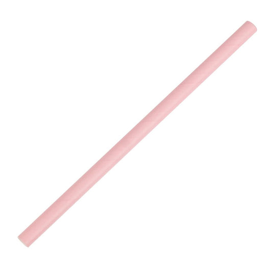 Fiesta Compostable Paper Smoothie Straws Pink (250 Pack) (210(L)mm | Pack Quantity: 250) • PAS-FB149