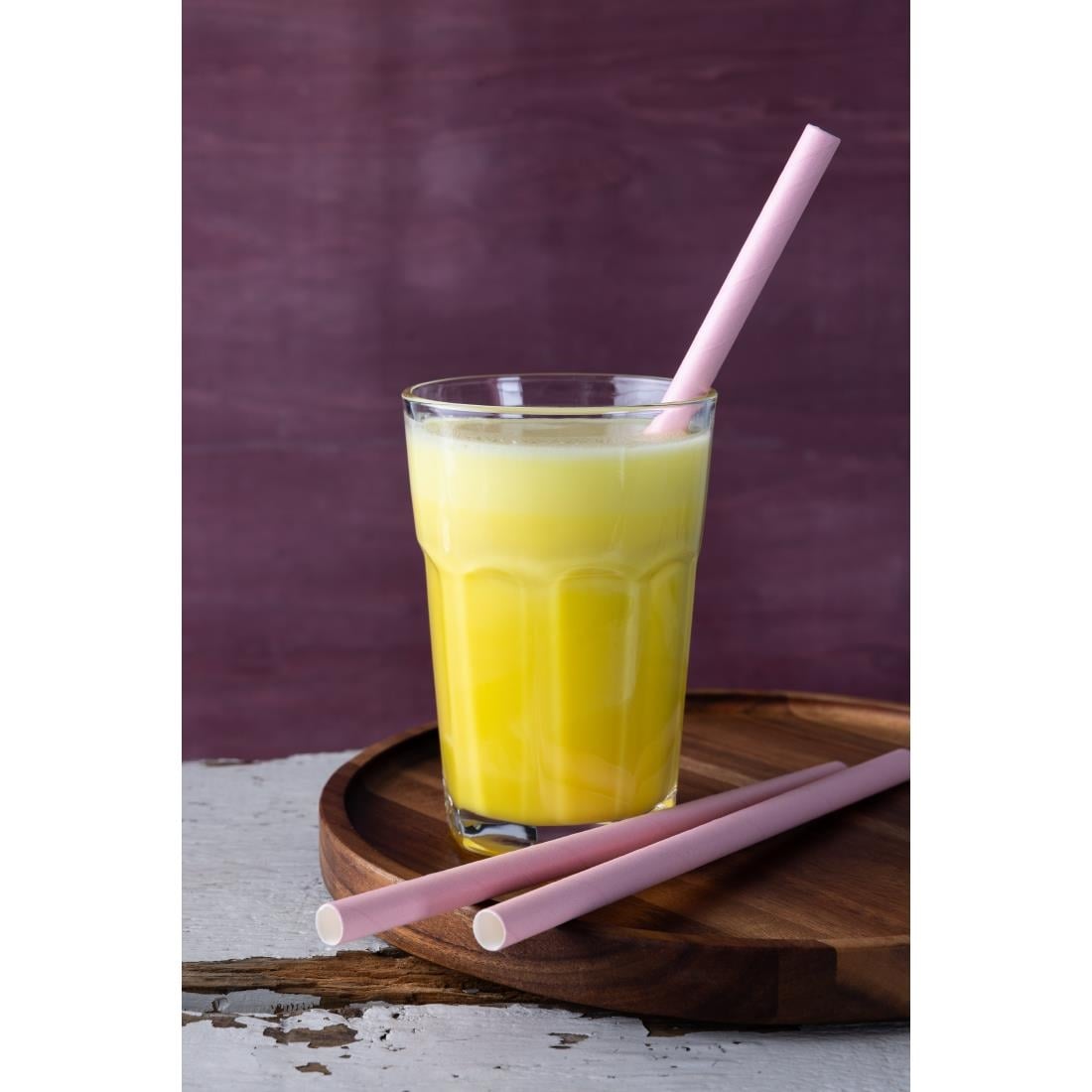 Fiesta Compostable Paper Smoothie Straws Pink (250 Pack) (210(L)mm | Pack Quantity: 250) • PAS-FB149