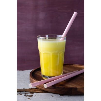 Fiesta Compostable Paper Smoothie Straws Pink (250 Pack) (210(L)mm | Pack Quantity: 250) • PAS-FB149
