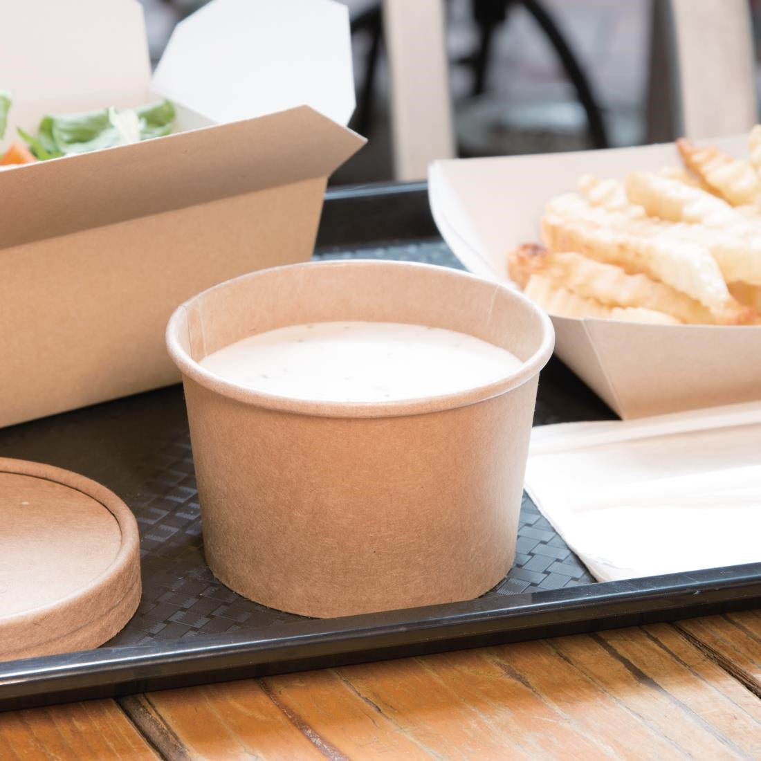 "Fiesta Compostable Soup Containers 98mm 230ml / 8oz (500 Pack)" • PAS-FB160