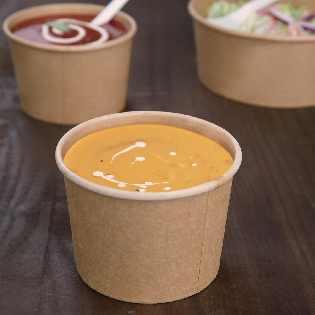 Fiesta Compostable Soup Containers 98mm 340ml / 12oz (500 Pack) • PAS-FB162