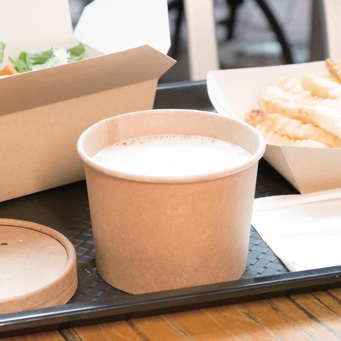 Fiesta Compostable Soup Containers 98mm 340ml / 12oz (500 Pack) • PAS-FB162
