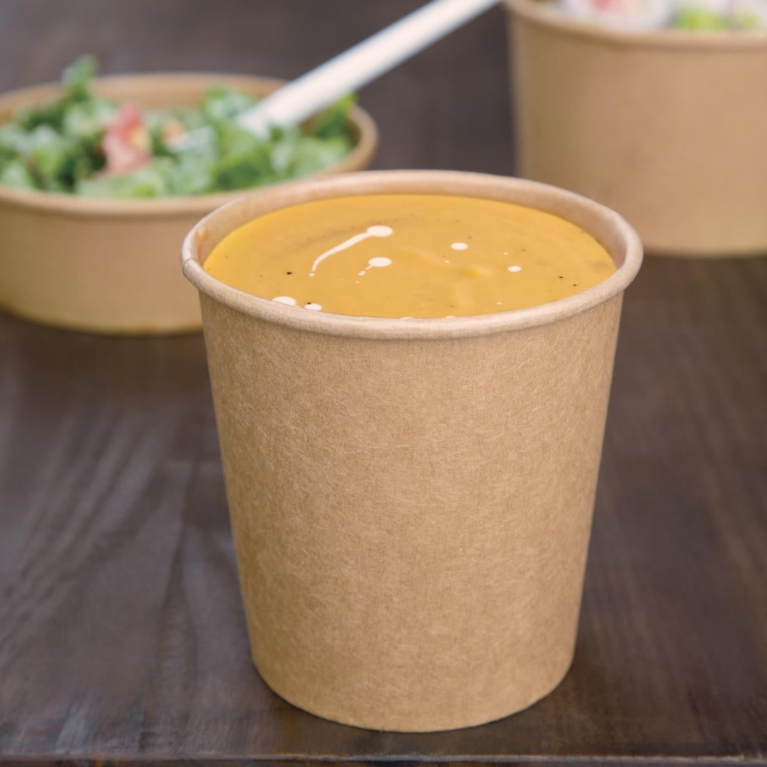 Fiesta Compostable Soup Containers 98mm 455ml / 16oz (500 Pack) • PAS-FB164