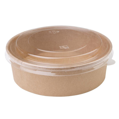 Fiesta Compostable Round Kraft Salad Bowls 500ml (Pack of 300) • PAS-FB196