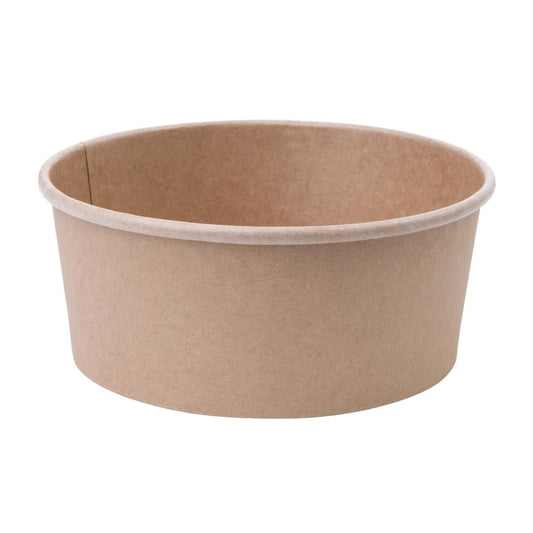 "Fiesta Compostable Round Kraft Salad Bowls 750ml / 26oz (300 Pack)" • PAS-FB197