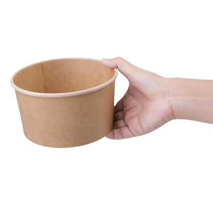 Fiesta Compostable Round Kraft Salad Bowl 1000ml (300 Pack) (Pack of 300) • PAS-FB198