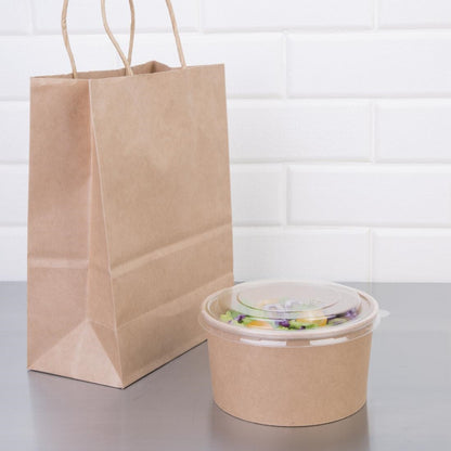 Fiesta Compostable Round Kraft Salad Bowls 1000ml / 35oz (300 Pack) • PAS-FB198