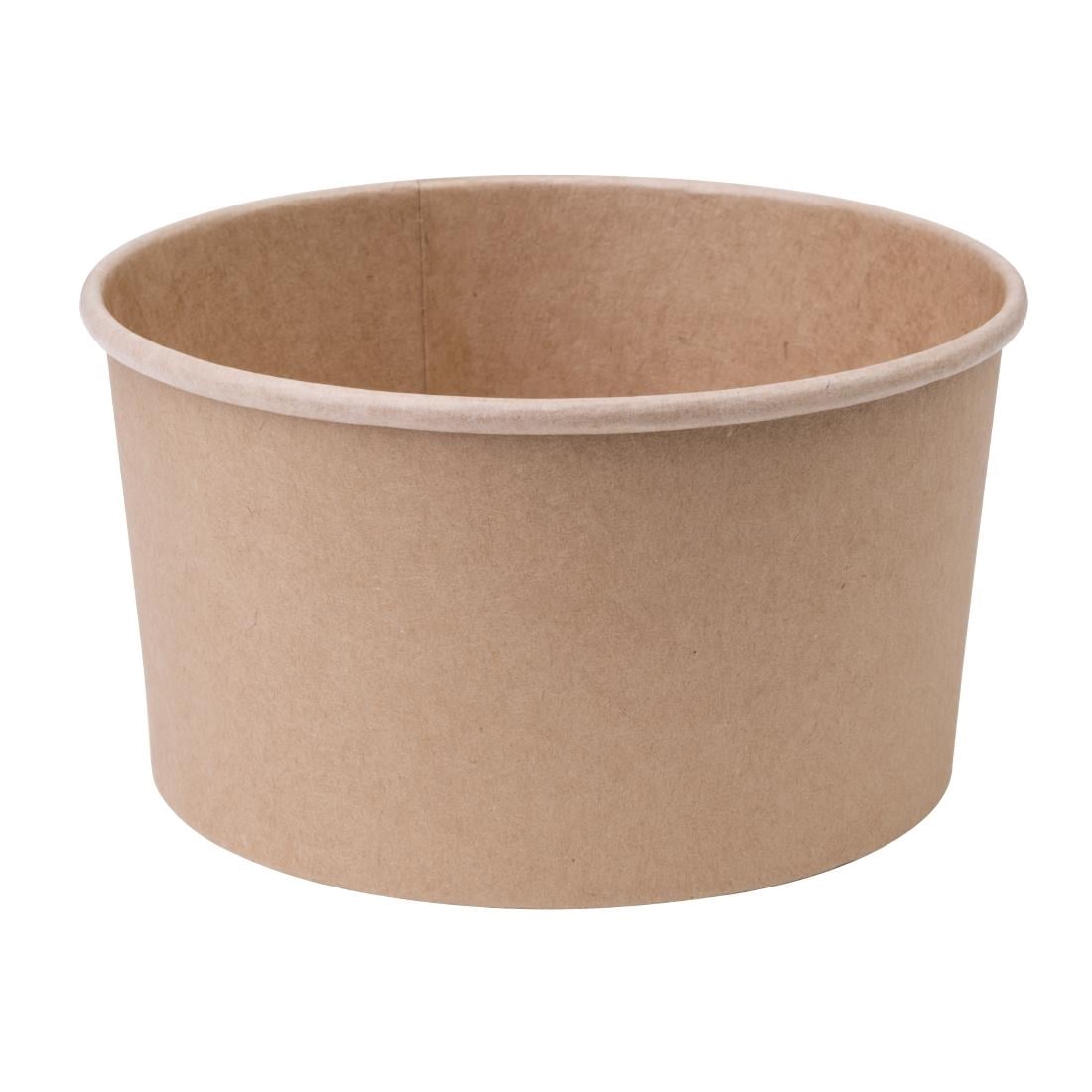 Fiesta Compostable Round Kraft Salad Bowls 1000ml / 35oz (300 Pack) • PAS-FB198
