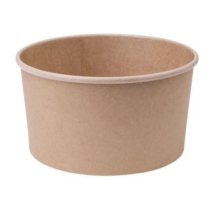 Fiesta Compostable Round Kraft Salad Bowls 1000ml / 35oz (300 Pack) • PAS-FB198