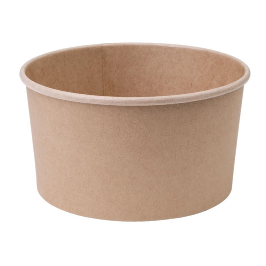 "Fiesta Compostable Round Kraft Salad Bowls 1000ml / 35oz (300 Pack)" • PAS-FB198