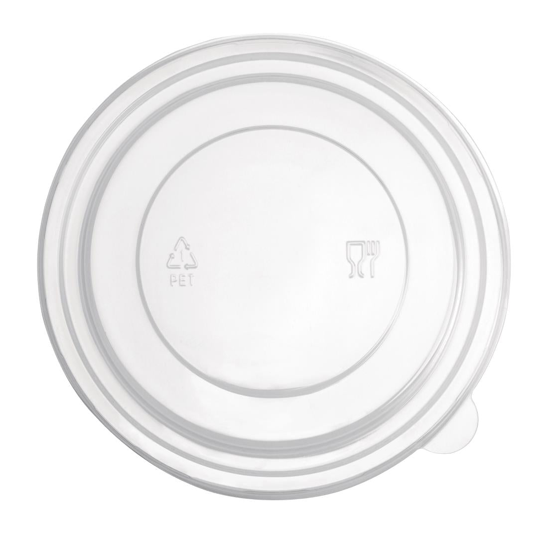 Fiesta Recyclable PET Round Salad Bowl Lids (300 Pack) (Pack Quantity: 300 | Fits FB196, FB197 and FB198 Salad Bowls) • PAS-FB199