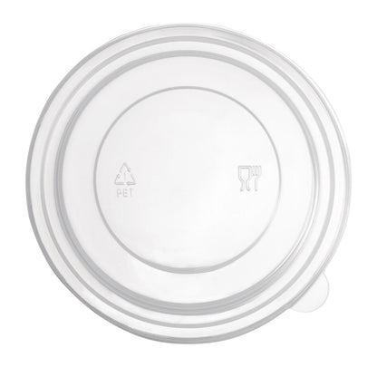 Fiesta Recyclable PET Round Salad Bowl Lids (300 Pack) (Pack Quantity: 300 | Fits FB196, FB197 and FB198 Salad Bowls) • PAS-FB199