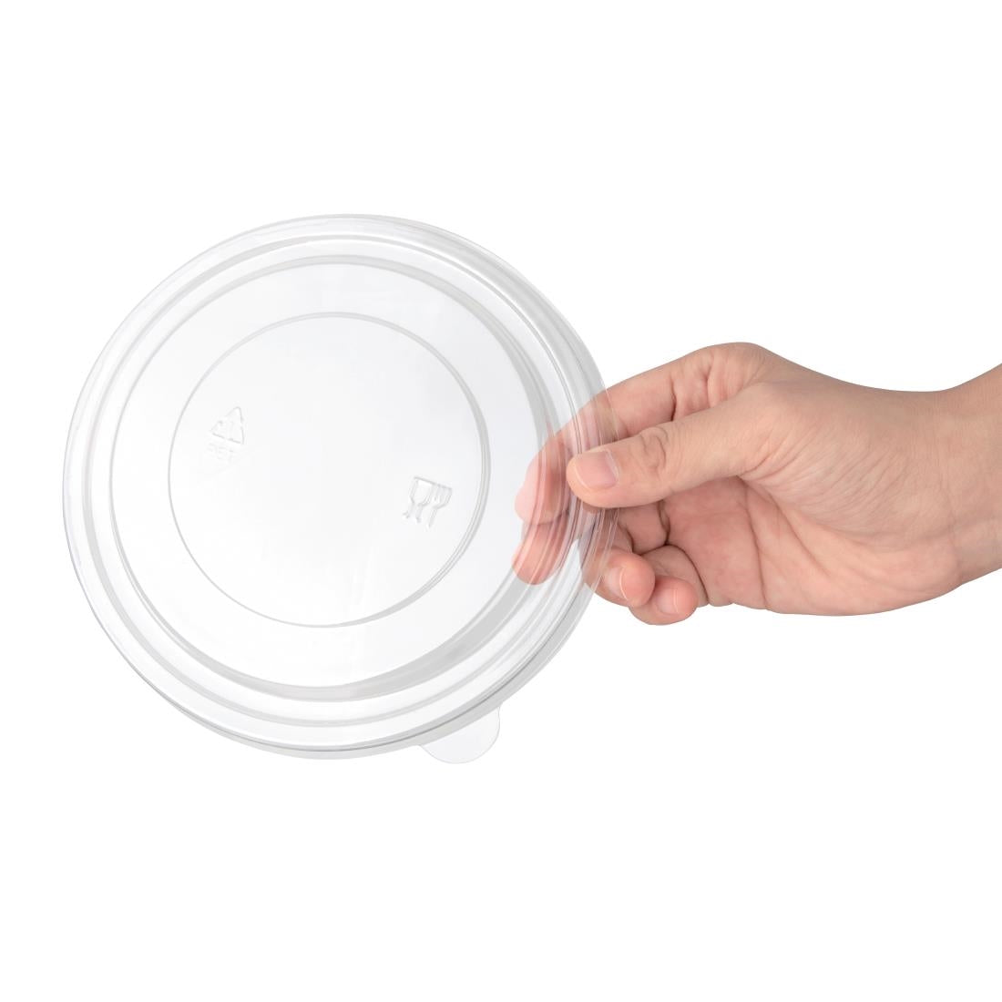 Fiesta Recyclable PET Round Salad Bowl Lids (300 Pack) (Pack of 300) • PAS-FB199