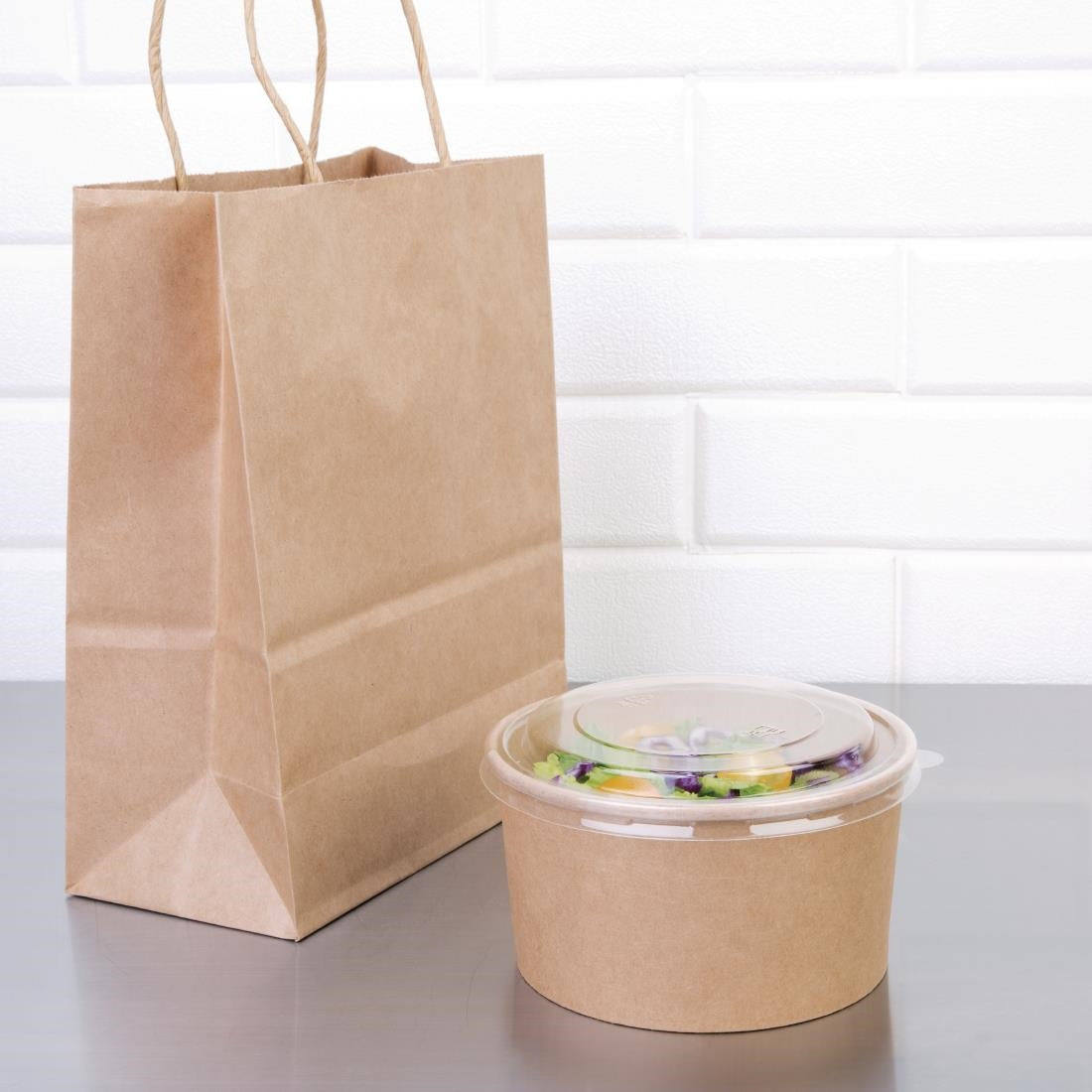 Fiesta Recyclable PET Round Salad Bowl Lids (300 Pack) (Pack of 300) • PAS-FB199