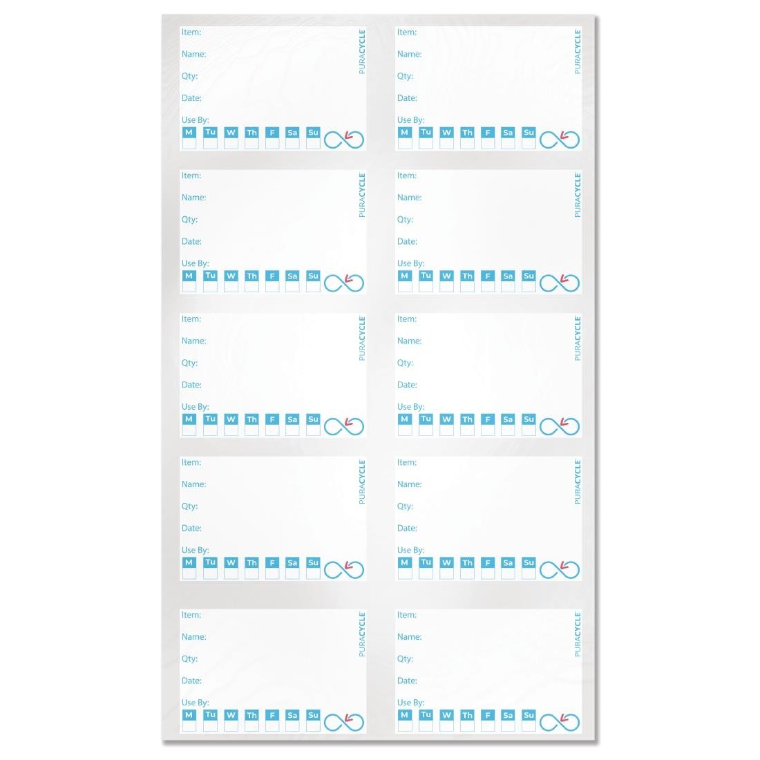 Puracycle Reusable Day Labels (Pack of 50) • PAS-FB281