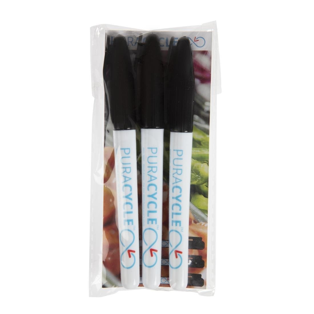 Puracycle Non-Toxic Marker Pens Black (Pack of 3) • PAS-FB284