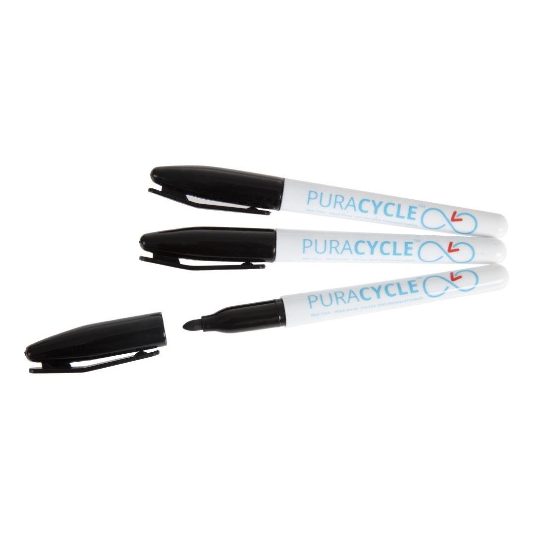 Puracycle Non-Toxic Marker Pens Black (Pack of 3) • PAS-FB284