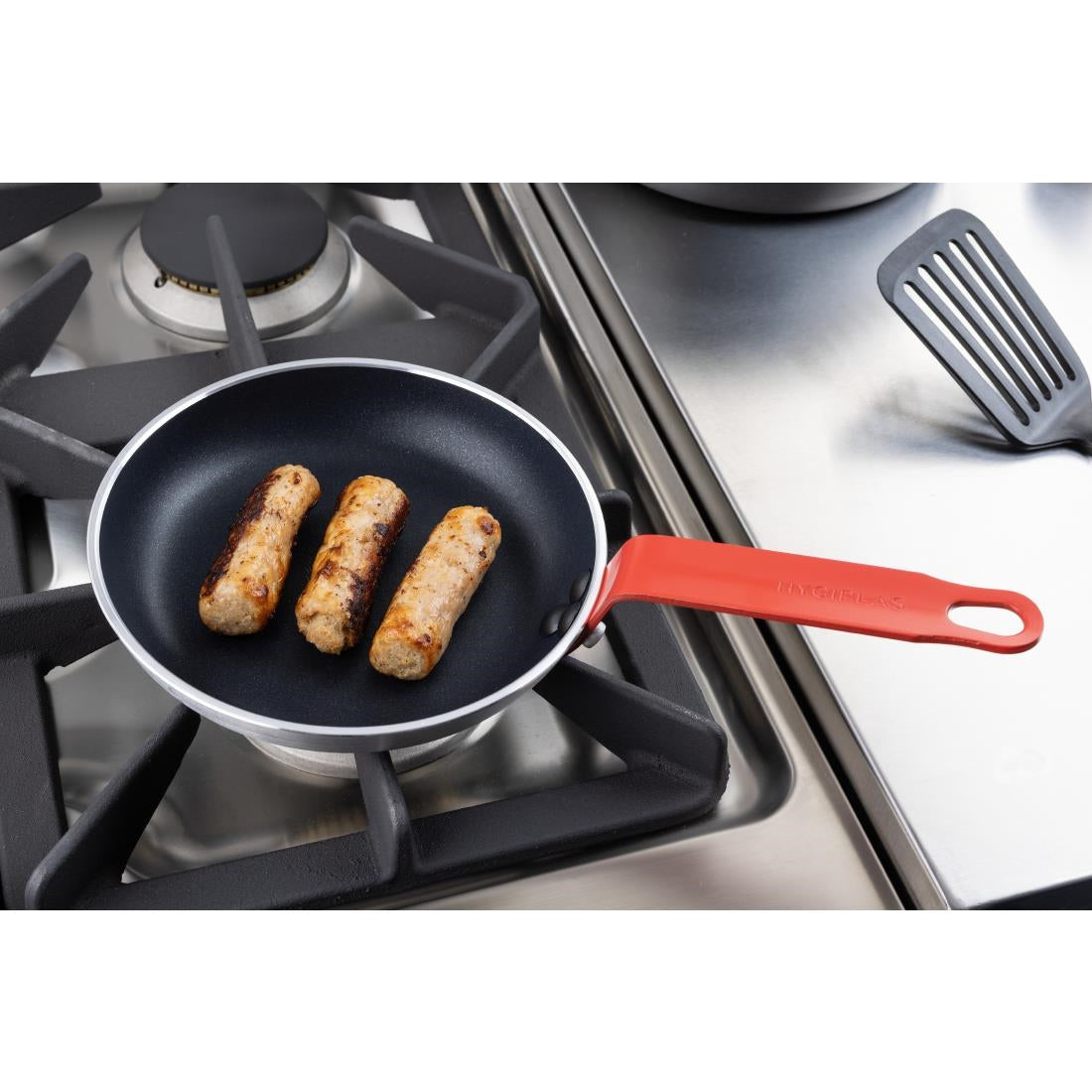Hygiplas Aluminium Non-stick Teflon Platinum Plus Frying Pan with Red Handle 200mm • PAS-HT964