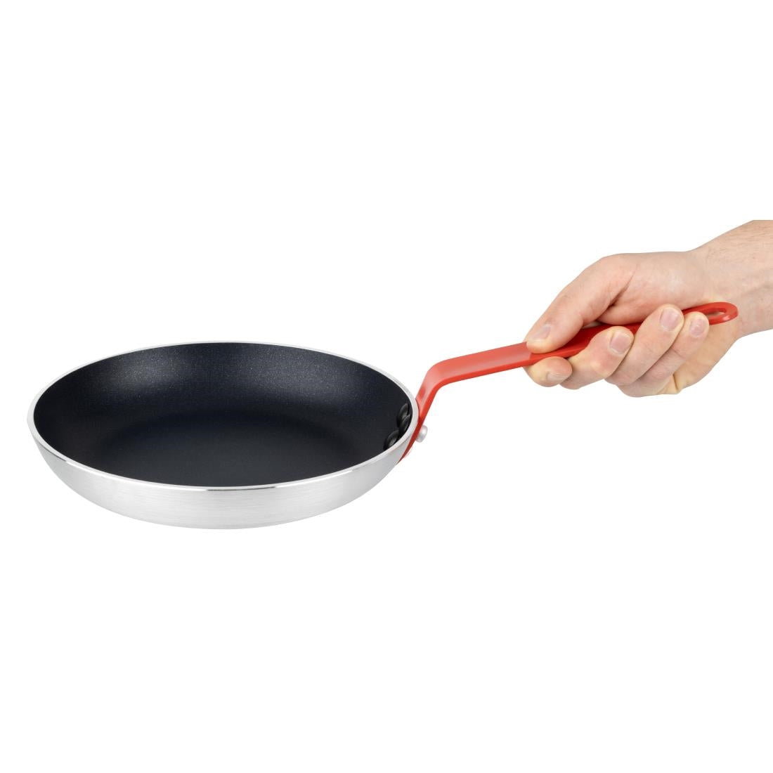 Hygiplas Aluminium Teflon Platinum Plus Frying Pan with Red Handle 240mm • PAS-HT965