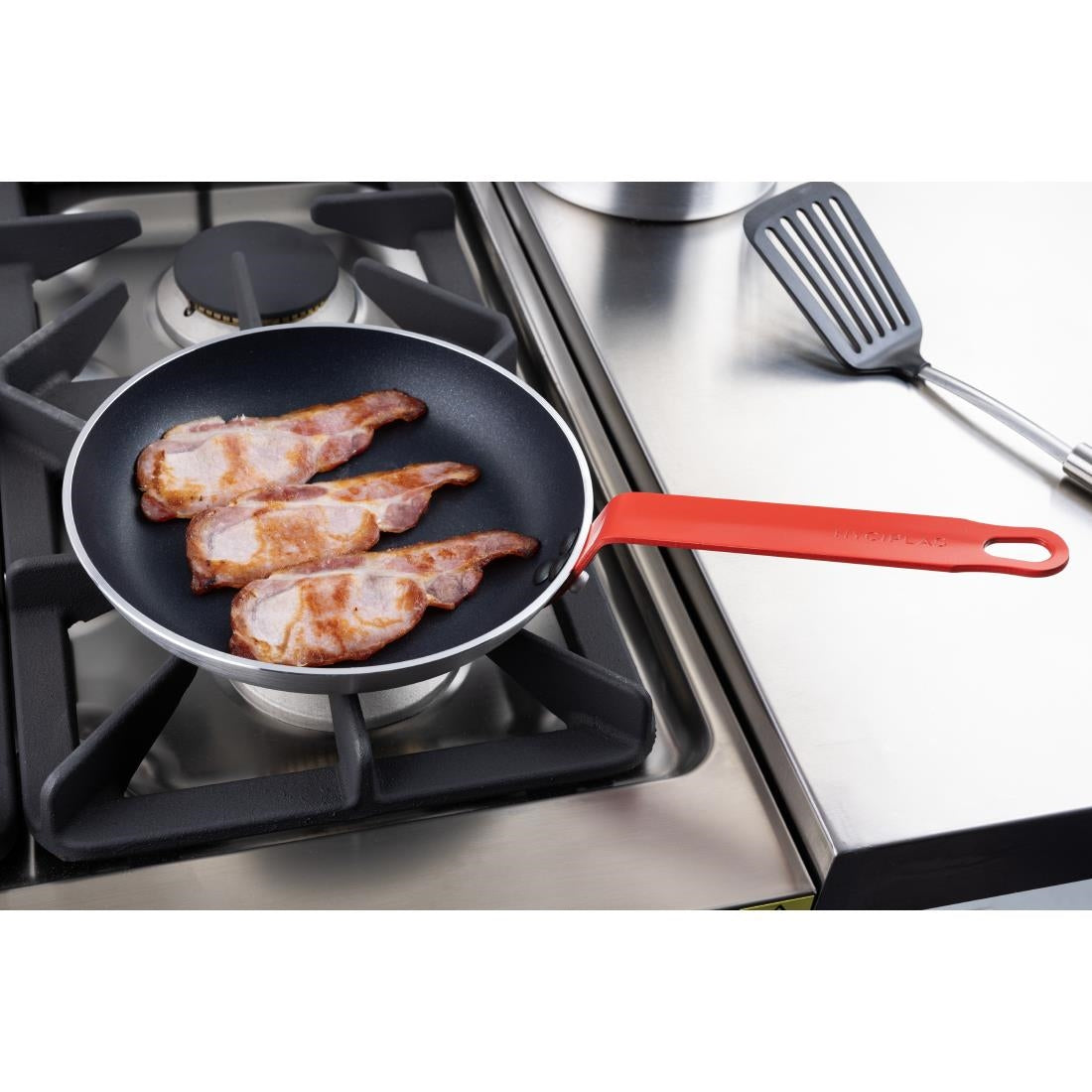 Hygiplas Aluminium Teflon Platinum Plus Frying Pan with Red Handle 240mm • PAS-HT965