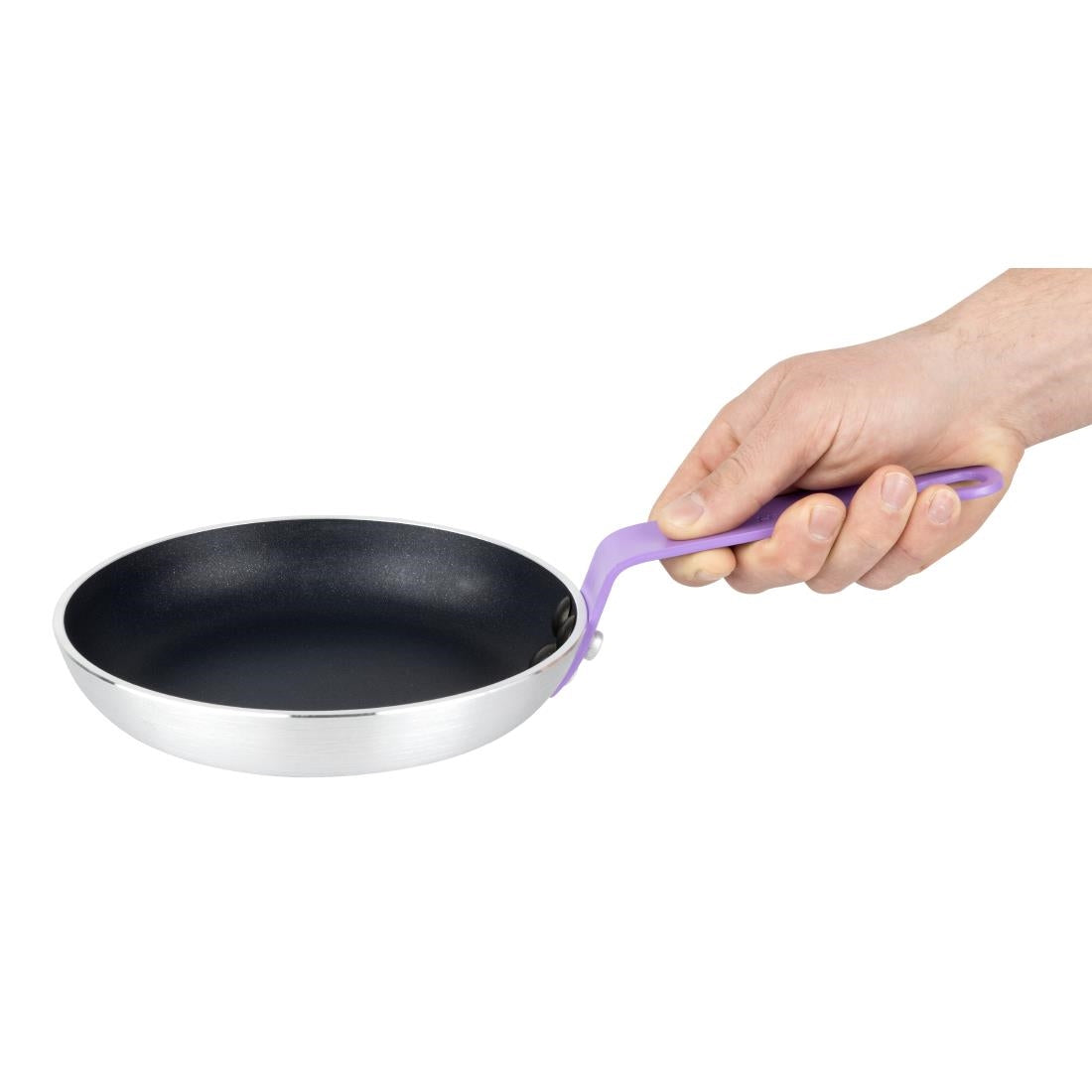 Hygiplas Aluminium Non-Stick Teflon Platinum Plus Frying Pan with Purple Handle 200mm • PAS-HT967