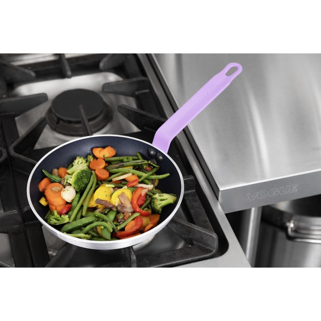 Hygiplas Aluminium Non-stick Teflon Platinum Plus Frying Pan with Purple Handle 240mm • PAS-HT968