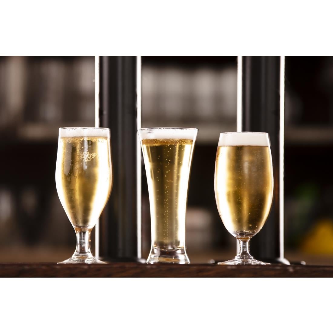 Olympia Stemmed Beer Glasses 420ml (6 Pack) • PAS-DA933