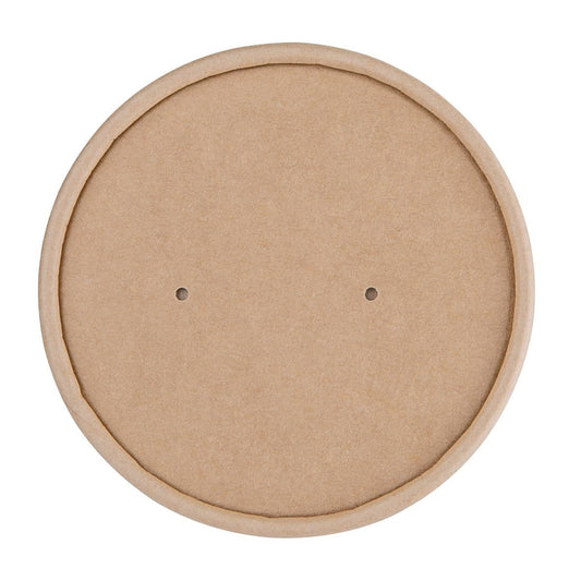 Fiesta Compostable Paper Soup Container Lids 98mm (500 Pack) (Pack Quantity: 500. Fits FB160, FB162 and FB164 Soup Containers) • PAS-FB556