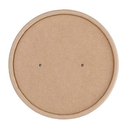 Fiesta Compostable Biodegradable Paper Soup Container Lids 98mm (500 Pack) (Pack of 500) • PAS-FB556