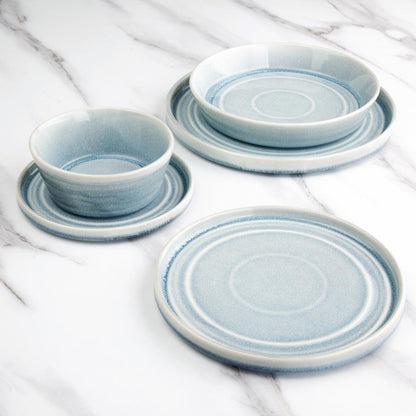 Olympia Cavolo Flat Round Plates Ice Blue 270mm (Pack of 4) • PAS-FB569