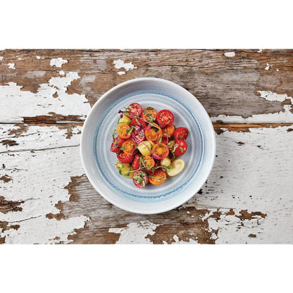Olympia Cavolo Ice Blue Flat Round Bowl - 220mm (4 Pack) • PAS-FB566