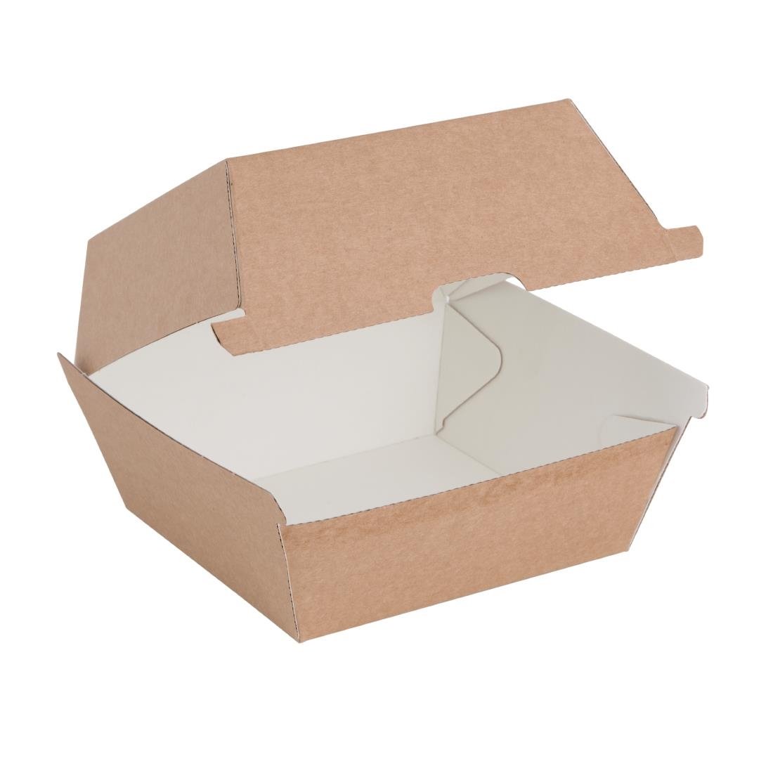 Fiesta Compostable Kraft Burger Boxes Small 105mm (Pack of 200) • PAS-FB664