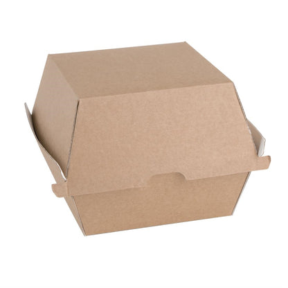 Fiesta Compostable Kraft Burger Boxes Large 112mm (150 Pack) (Pack of 150) • PAS-FB665