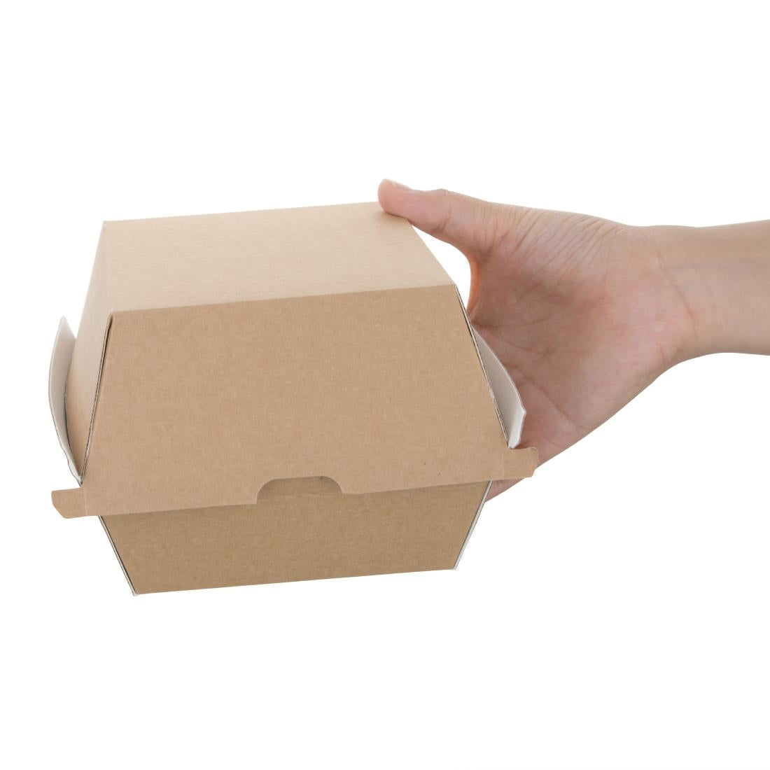 Fiesta Compostable Kraft Burger Boxes Large 112mm (Pack of 150) • PAS-FB665