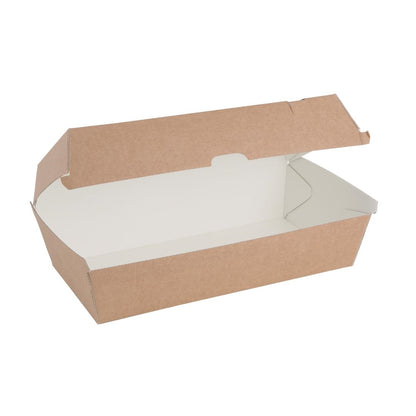 Fiesta Compostable Kraft Food Boxes Large 204mm (Pack of 100) • PAS-FB667