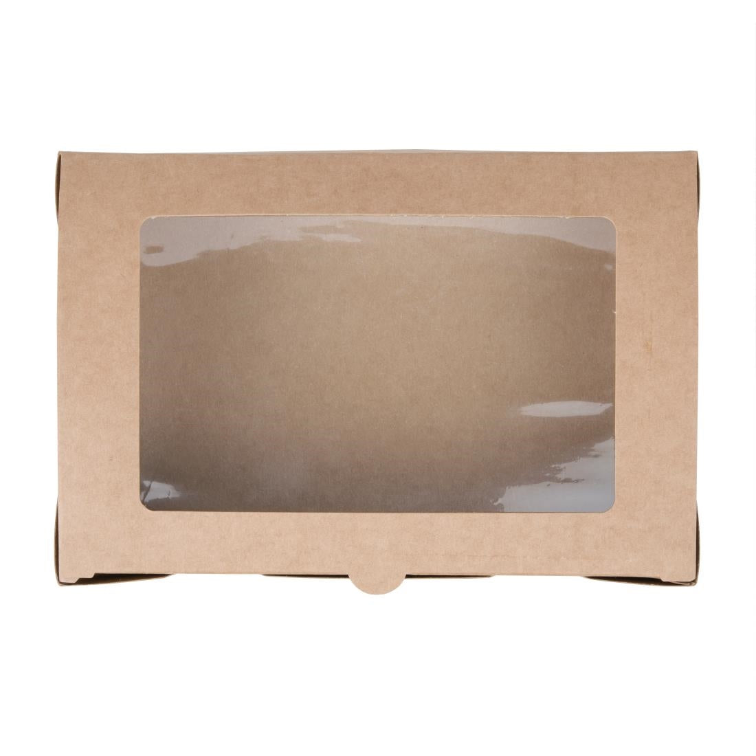"Fiesta Compostable Salad Boxes with PLA Windows 1600ml (200 Pack)" (1600ml | 56oz. Pack Quantity: 200.) • PAS-FB678
