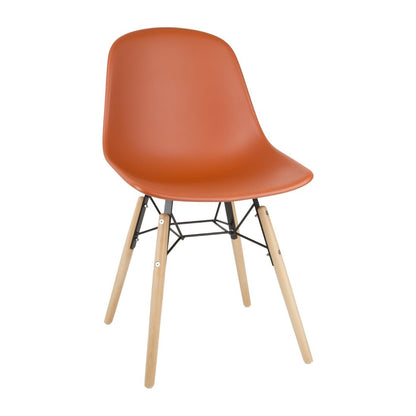 Bolero Arlo Side Chairs Dark Orange (2 Pack) (Seat Height: 450mm | Pack Quantity: 2) • PAS-FB818