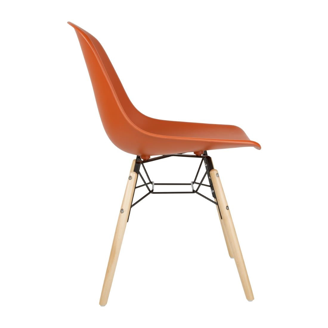Bolero Arlo Side Chairs Dark Orange (2 Pack) (Seat Height: 450mm | Pack Quantity: 2) • PAS-FB818