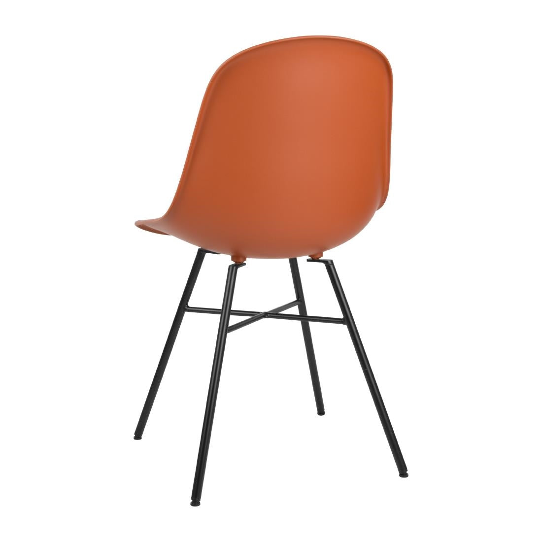 Bolero Arlo Side Chairs Dark Orange (2 Pack) (Seat Height: 450mm | Pack Quantity: 2) • PAS-FB818