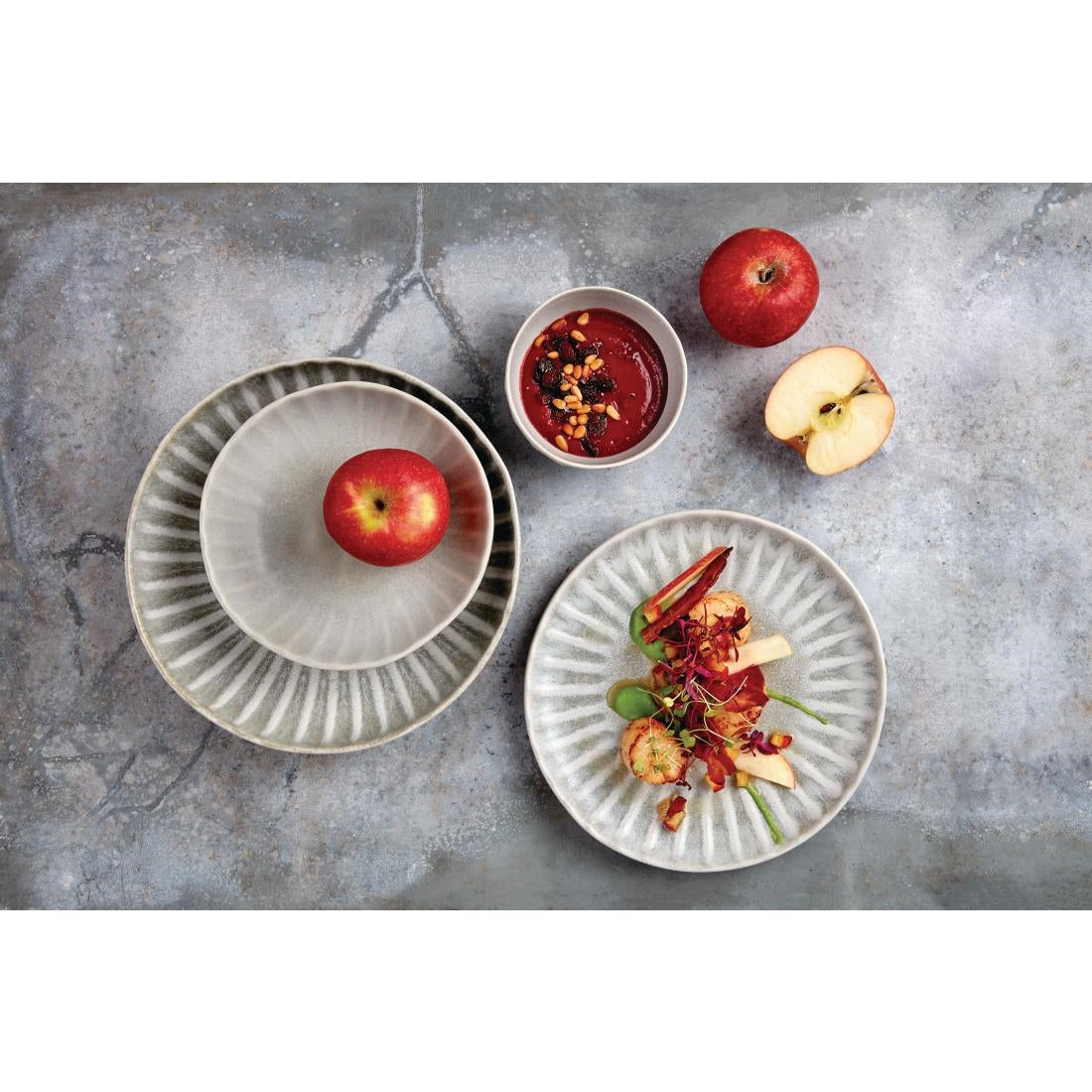 Olympia Corallite Grey Plate - 280mm 11" (6 Pack) • PAS-FB954