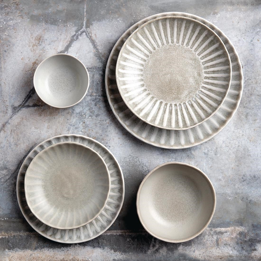 Olympia Corallite Grey Plate - 280mm 11" (6 Pack) • PAS-FB954