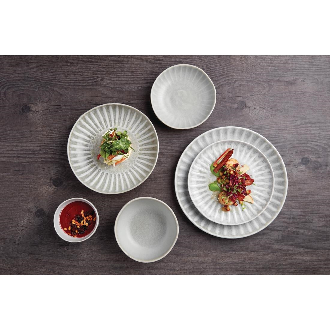 Olympia Corallite Grey Plate - 280mm 11" (6 Pack) • PAS-FB954